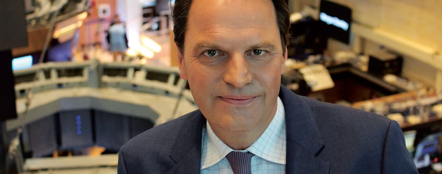 Der Journalist Jens Korte an der New Yorker Börse: dort, «wo etwas passiert».